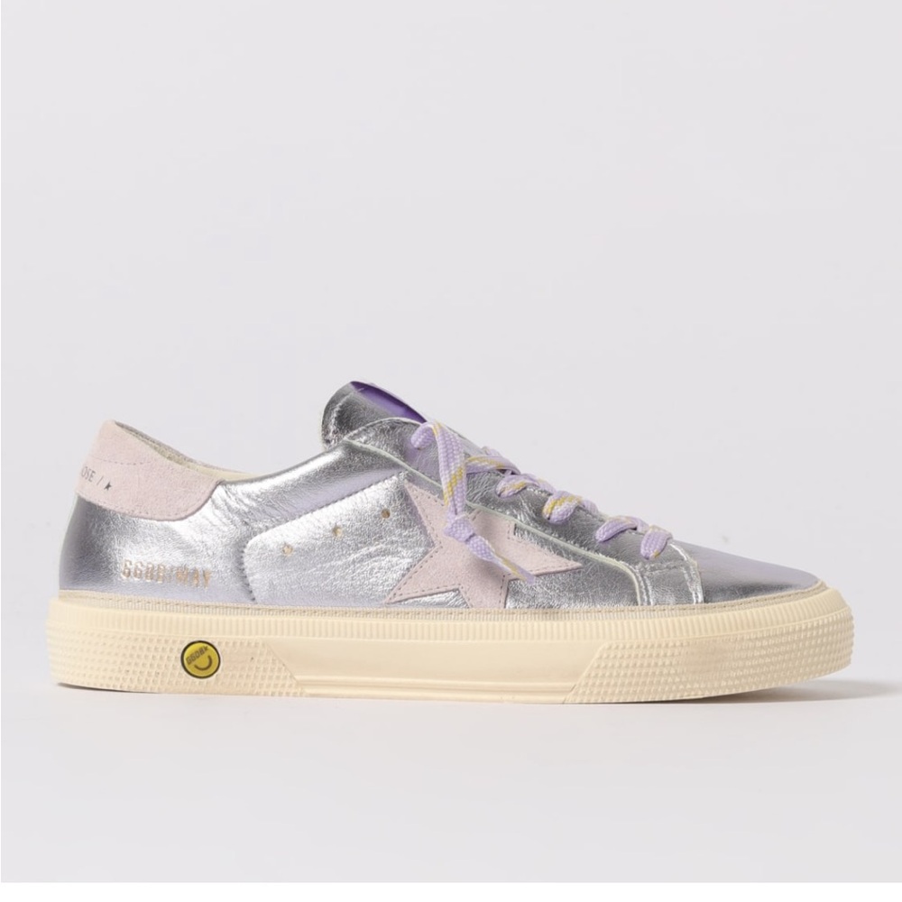 GOLDEN GOOSE MAY Metallic Leather Sneakers BRAND NEW